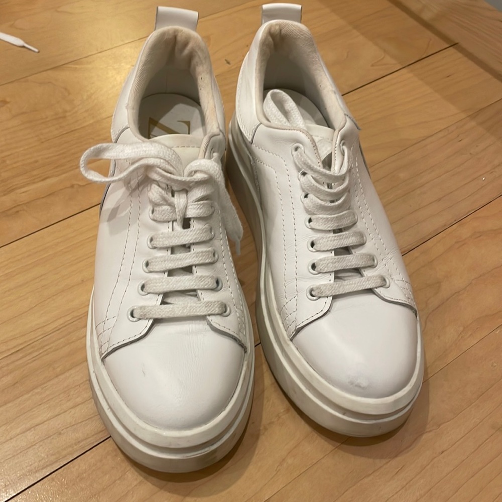 Zara Platform White Sneakers Size 8
